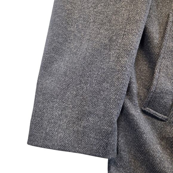 LAUREN by Ralph Lauren Vtg Grey Men’s Long Trench Wool Blend Overcoat Size‎ 42L - Picture 7 of 16